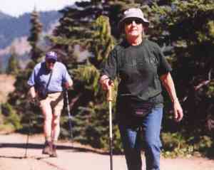 Elle and Harry hiking in the Olympics.