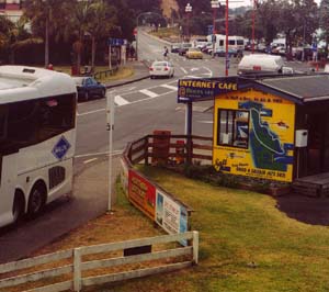 CyberCafe in Pahia, North Island.