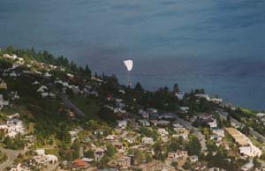 Sarah over Queenstown.