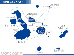 Map of trip from Nemo Galapagos Latin Tour